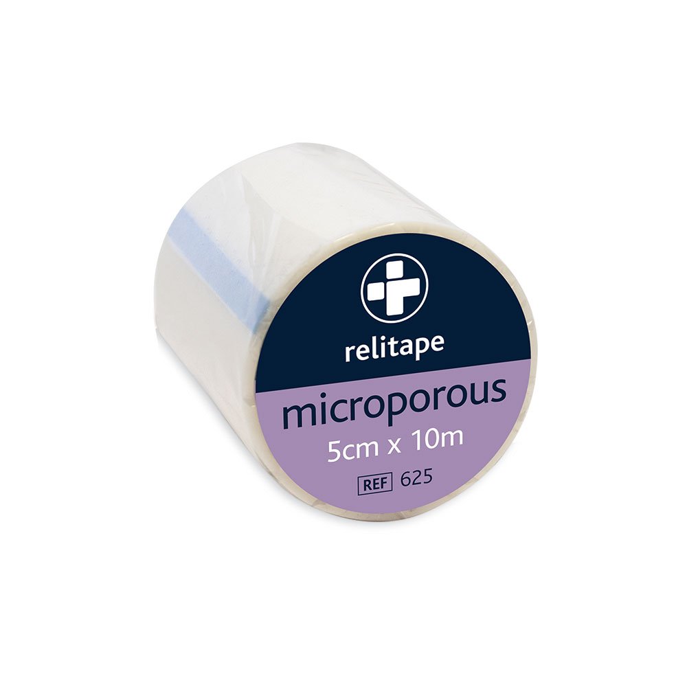 Reliance Medical Relitape REL625 Microporous Tape, Unboxed, 5 cm W x 10 m L