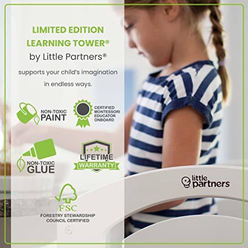 Kids Learning Tower By Little Partners Painted Learning Tower - Limited Edition (Soft White) #TOP6