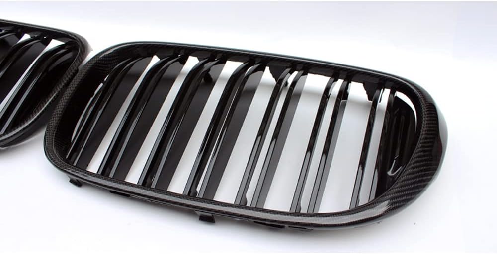 G11 G12 Grille,Real Carbon Fiber Replacement Front Bumper Grill Hood for BMW 7 Sereis Pre-Lci 2016-2019 G11