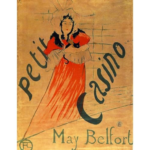 Impression sur toile Le divan japonais par Toulouse-Lautrec d'ARTICULOZY en 101,6 x 127 cm