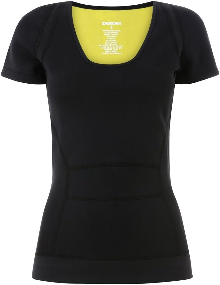 Zaggora Structured Hot Tee - Black - The Original Heat Maximizing and Sauna Suit Effect Tee