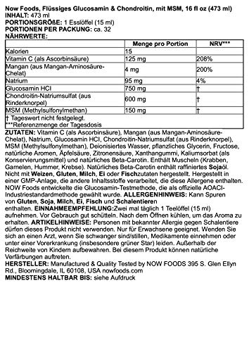 Now Foods Liquid Glucosamine & Chondroitin Msm, 16 Fz #TOP3