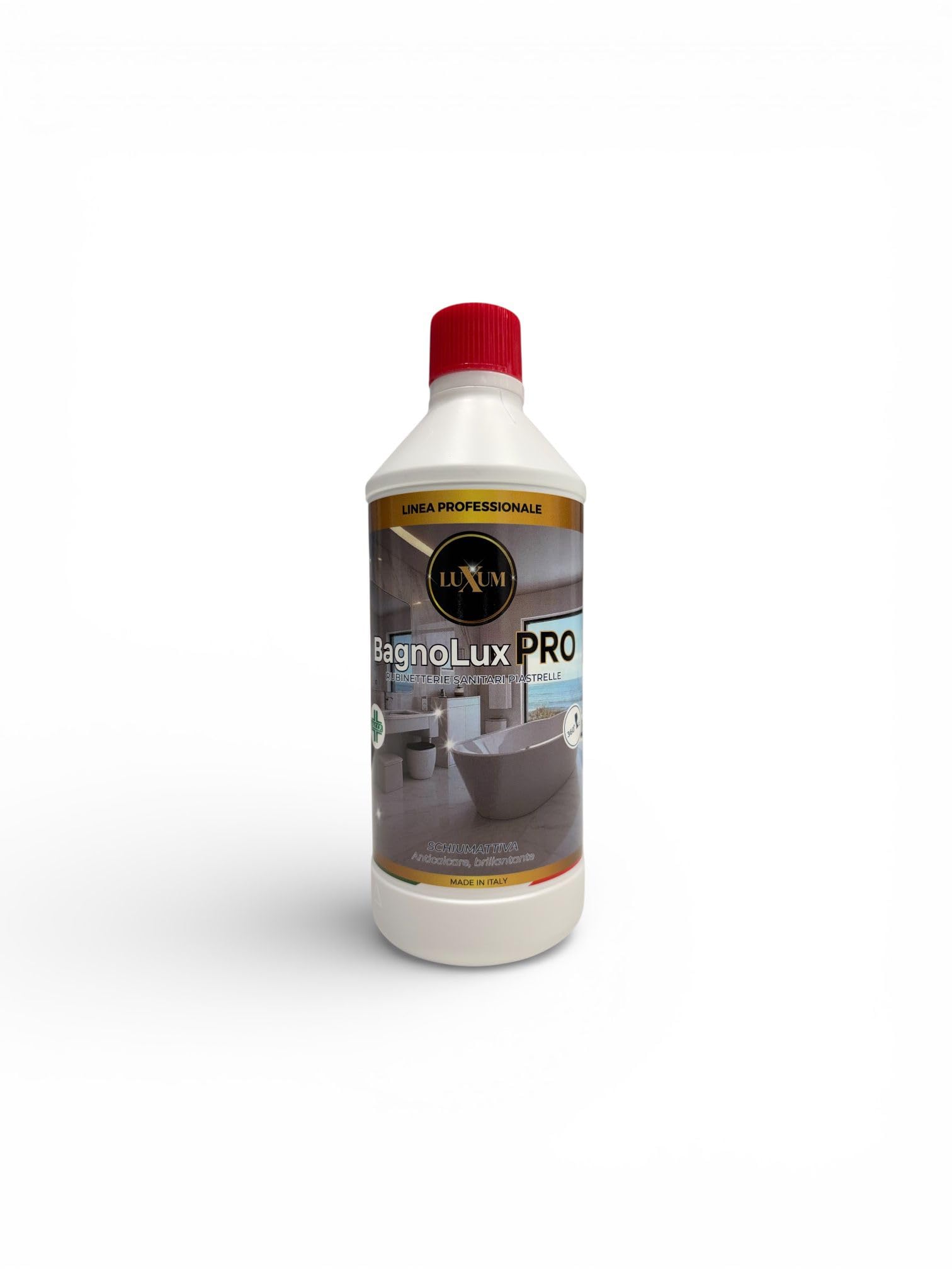 Bagnolux - PRO Detergente schiumogeno, disincrostante, lucidante e antigoccia HACCP – 2 ×750 ml