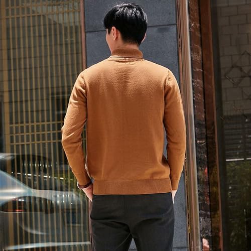 Men's Soft Knit Top Warm High Neck Long Sleeve Slim Fit Stretch Fall Warm Cozy Winter Knitted Pullover Sweaters2