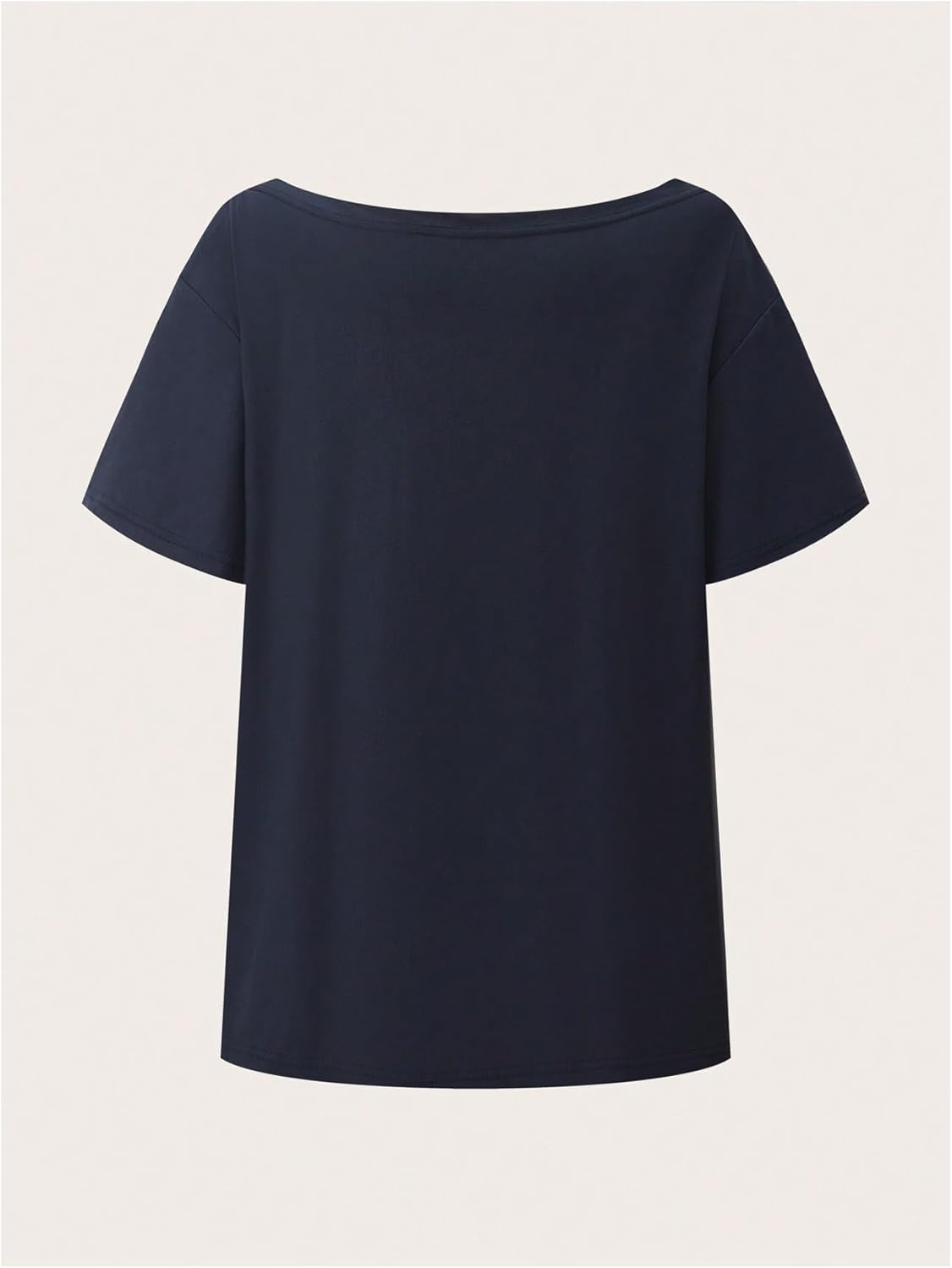 Girl's Off The Shoulder Tops Number Graphic Jersey Shirts Short Sleeve Oversized T Shirts Y2k Tops - Image 2