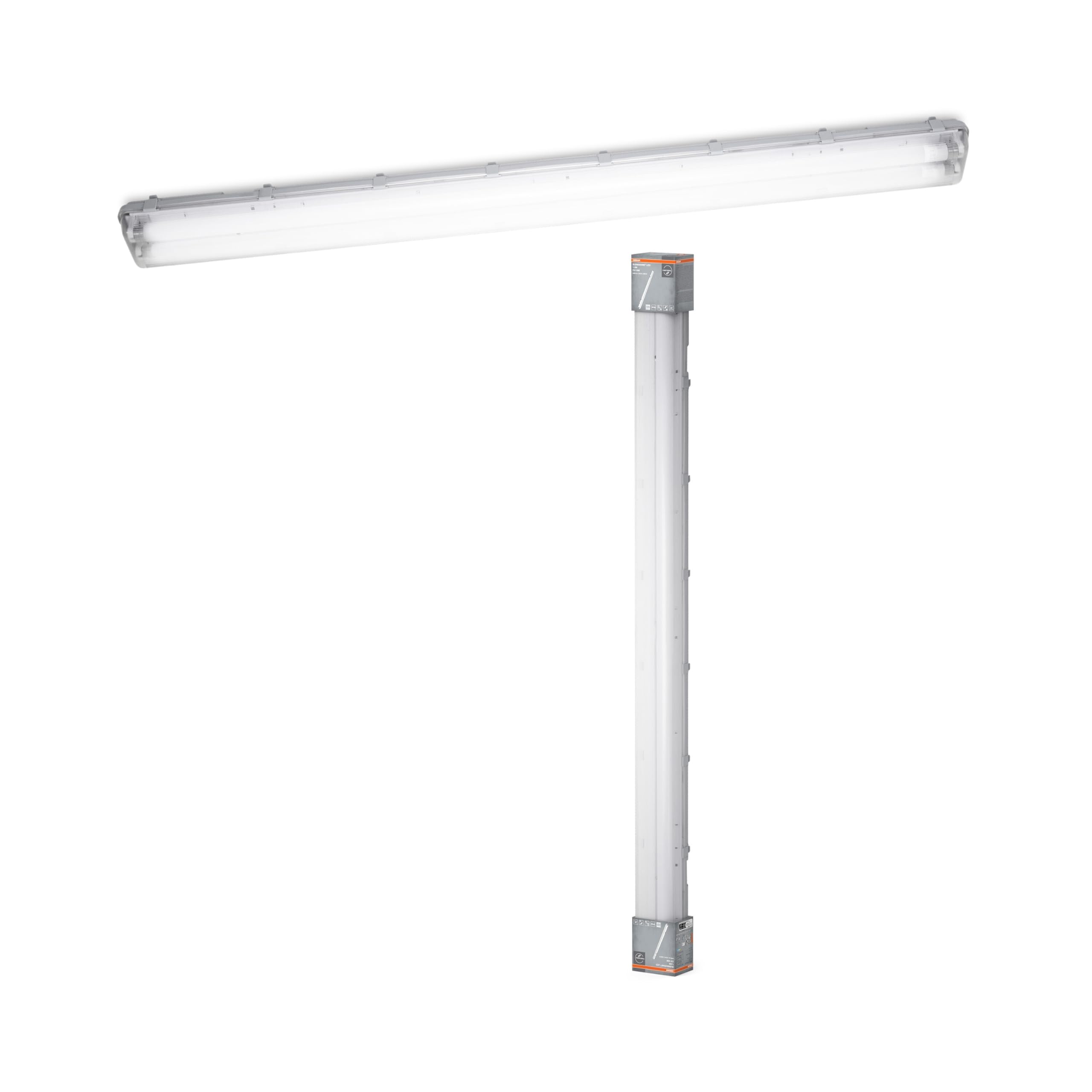 Osram Submarine LED-Feuchtraumleuchte, 2x19W, neutralweiß 4000K, 3800lm, IP65, staub- und spritzwassergeschützt, für Keller und Garagen