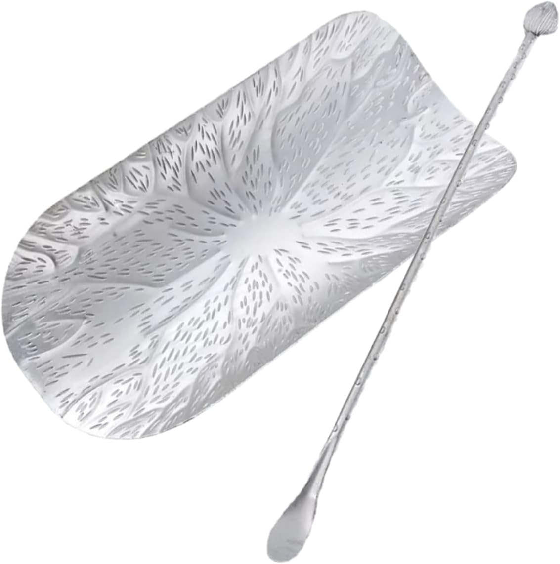 Ciieeo Tea Scoop and Holder Premium Alloy Tea Spoon Easy to Clean Multi-functional for Sugar and Spices Compact Design for Home and Office