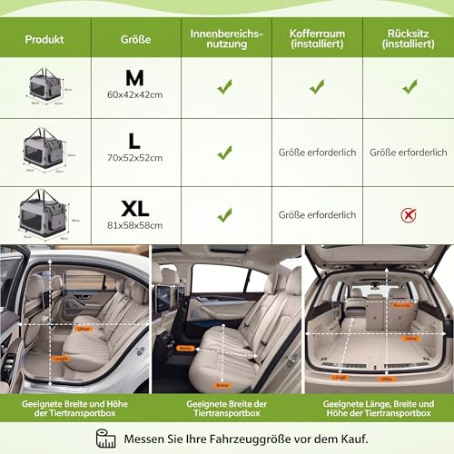 Morpilot Katzentransportbox Transportbox 60x42x42cm Dunkelgrau Verstärkt