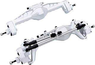 RC Axle Spare Parts For Axial For SCX10 III AXI03007 1/10 CNC Aluminum Front And Rear Portal Axle Adjustable Upper Link Mounts RC Crawler Truck Upgrade(Silver,1set)