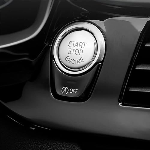 Miniatura 3 de SANRILY Tapones de botón de arranque y parada del motor de automóvil para BMW Serie 5 6 Serie 7 Serie F01 F02 F10 F11 F12 2009-2013 Encendido
