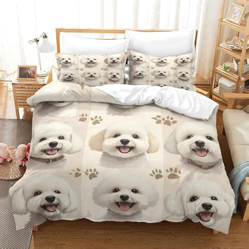 Housse de couette chiens microfibre hypoallergénique ultra douce