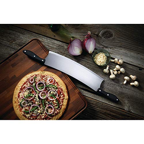 Napoleon Bbq Grill Accessory - Rocking Pizza Cutter And Chopper - 55209 - Perfectly Slice Pizza Evenly, Half-Moon Style Blade, Chop Fresh Herbs, Flatbread, Meat, Cheese #TOP2