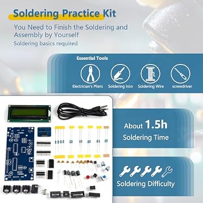 EIELE Soldering Practice Kit Morse Code Decoder CW Morse Code Practice CW Audio Input Excellent Soldering Practice Project Ideal for School Teaching and Beginners (Requires Soldering)