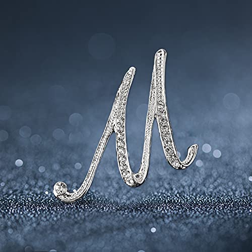 Image of Letter Brooch Pins, Alloy Lapel Pin Gold and Silver for Women, Girls, Men