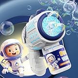 Automatic Bubble Machine, Rechargeable Bubble Gun with LED Light & Bubble Solution,10000+ Bubbles Per Min Bubble Blaster Maker, 10 Holes Bubble Maker for Kids Adults, Outdoor Party Bubbles Blower Toys - Image 9