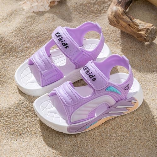 IWIHMIV Toddler Boys Sandals Girls Adjustable Double Back Strap Water Shoes Non Slip Soft Soled Comfortable Beach Sandals3