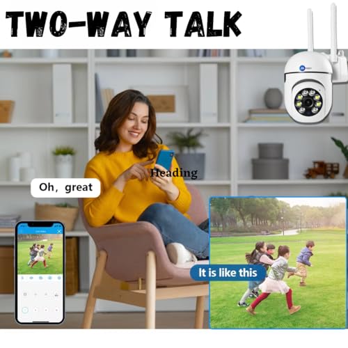 Maizic Smarthome Wi-Fi Indoor Camera 3MP HD Pan-Tilt Zoom CCTV Camera, Outdoor Indoor Security Camera, 2 Way Talk, Color Night Vision, Motion Detection, Multi User View, Support SD Card (Up to 128GB) 2