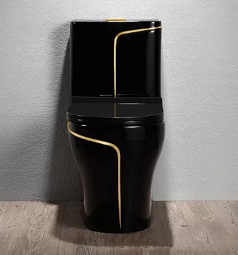 B Backline One Piece Ceramic Western Toilet/Commode/European Commode/Water Closet Syphonic Toronto Flusing S Trap 8" Outlet Is From Floor - (Standard White) For Bathroom (Style 3) #TOP1
