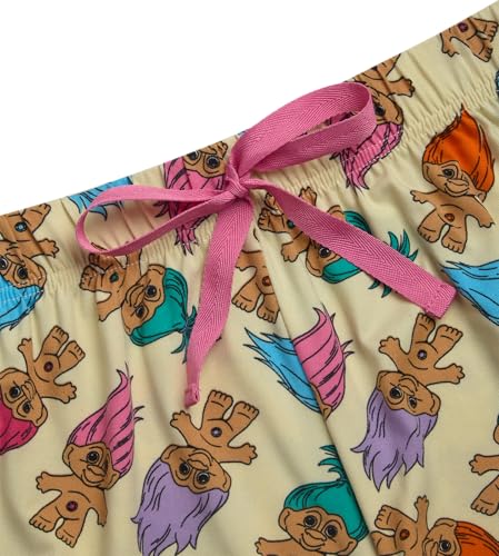 Image of COCO BRANDS Minions Chucky Trolls Scooby-Doo Womens Pajama Shorts Set - 2 Piece Short Sleeve Sleep Shirt Lounge Sets