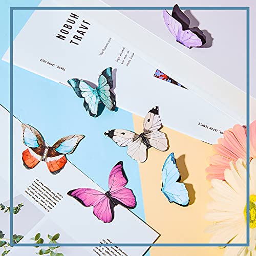 24 Pieces Butterfly Magnetic Bookmarks Magnet Page Markers Foldable Butterfly Page Clip Cute Book Marks For Kids, Students Reading, Office Stationery Supplies, Presents #TOP6