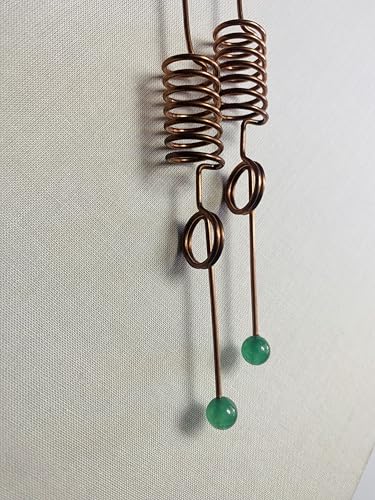 Set of 2 dowsing rods with Jade tis divining L rods 23 cm (9 in) Wood Handles Spirit Hunting Water Location Lost Objects Aura