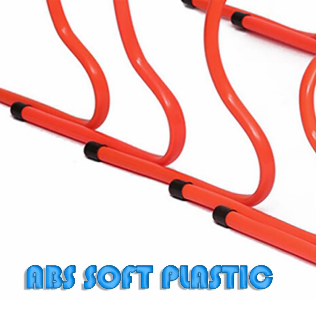 Ostacoli Allenamento Calcio, Pacchetto di 5pcs Ostacoli di velocità, 15cm/ 23cm/ 30cm/ 40cm/ 50cm Sports Forza Agilità Ostacoli(Green,30cm)
