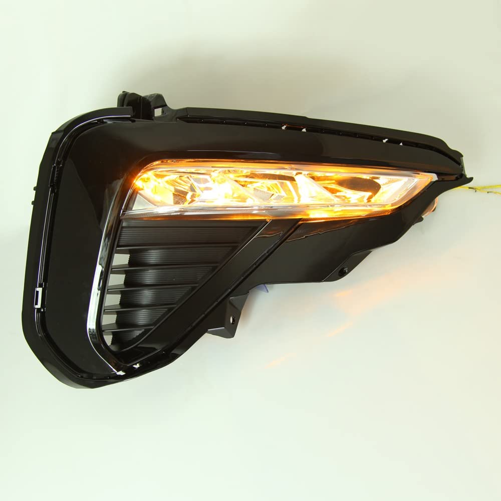 Faros Delanteros Xenon Faro Principal 2 Uds para Kia para Optima K5 2019 2020 Luces LED Circulación Diurna DRL con Señal Giro Amarilla Cubierta Luz Antiniebla Delantera