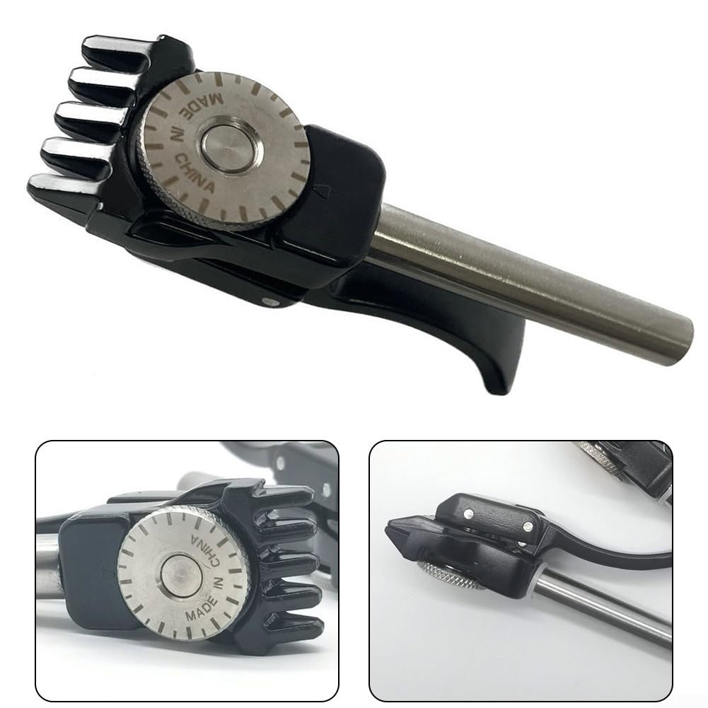 Besaitungswerkzeug für Tennis- und Badmintonschläger aus Metall mit fliegender Klemme und verstellbarem Basisclip für 12 mm Säulendurchmesser, Schwarz
