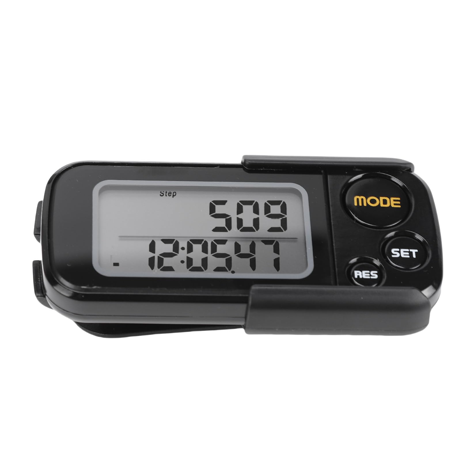 SIXRUN Podomètre 3D, Compte-Pas Précis avec Grand écran LCD et Mémoire de 30 Jours pour Distance de Marche Miles Km Compteur de Calories Moniteur de Temps d'exercice