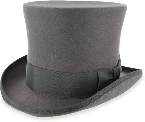 Miniatura 6 de Sombrero de copa de campanario de calidad de teatro 100% lana en negro gris o perla