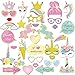 Konsait Unicornio DIY Photo Booth Props Cumpleaños cabina de fotos accesorios Photocall...