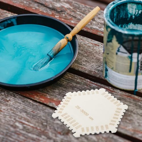 Calibrador de espesor de película húmeda de acero inoxidable KOMBIUDA, herramienta de medición de alambre de metal de alta precisión para recubrimiento de pintura con agarre ergonómico miniatura 5