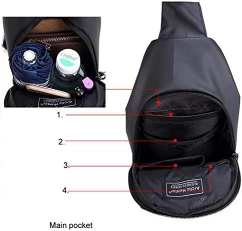 Arctic Hunter Mens Waterproof Cross body Bag Cycling Shoulder Backpack black Messenger Chest Bag