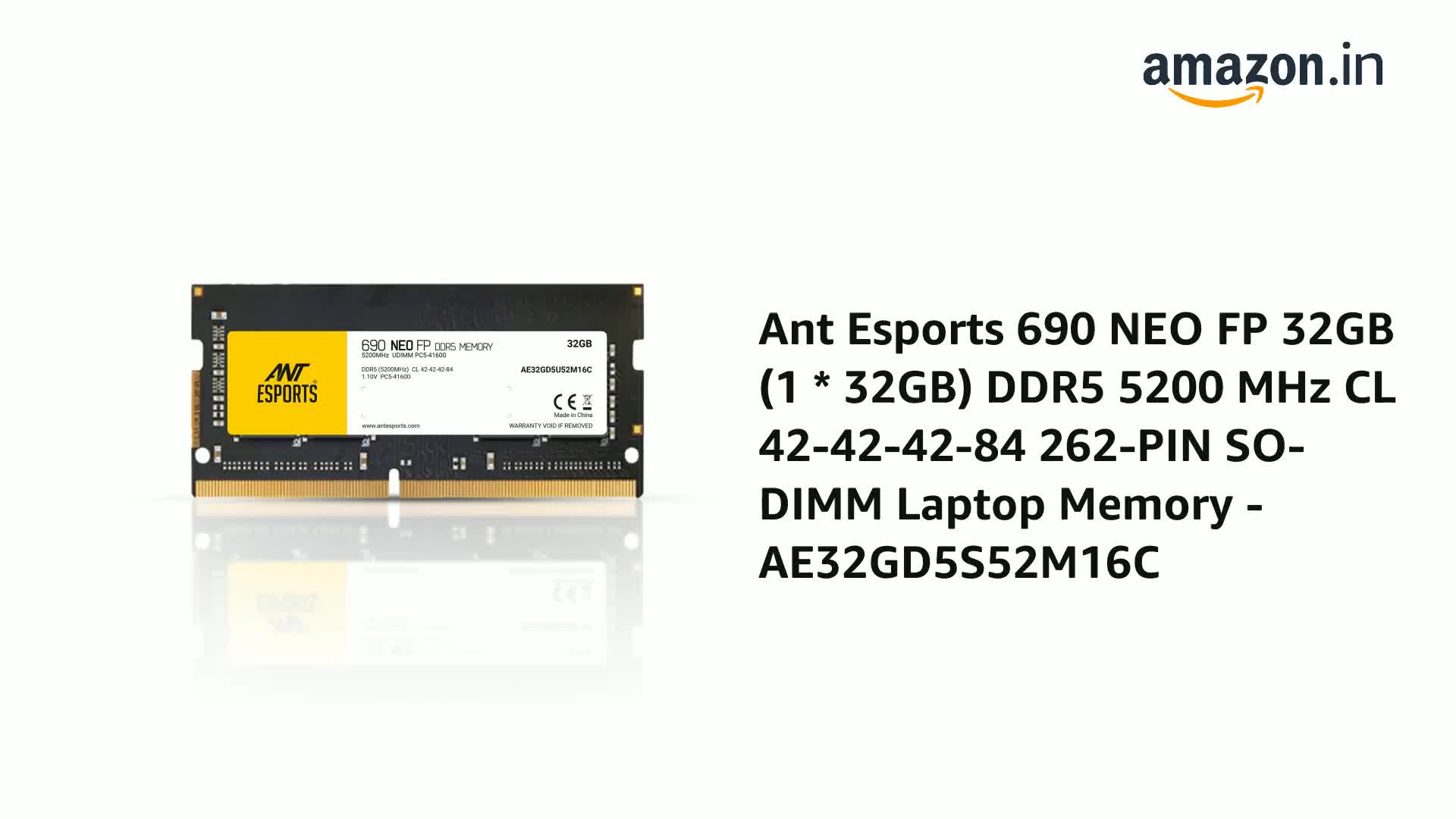 Amazon.in: Buy Ant Esports 690 NEO FP 32GB (1 * 32GB) DDR5 5200