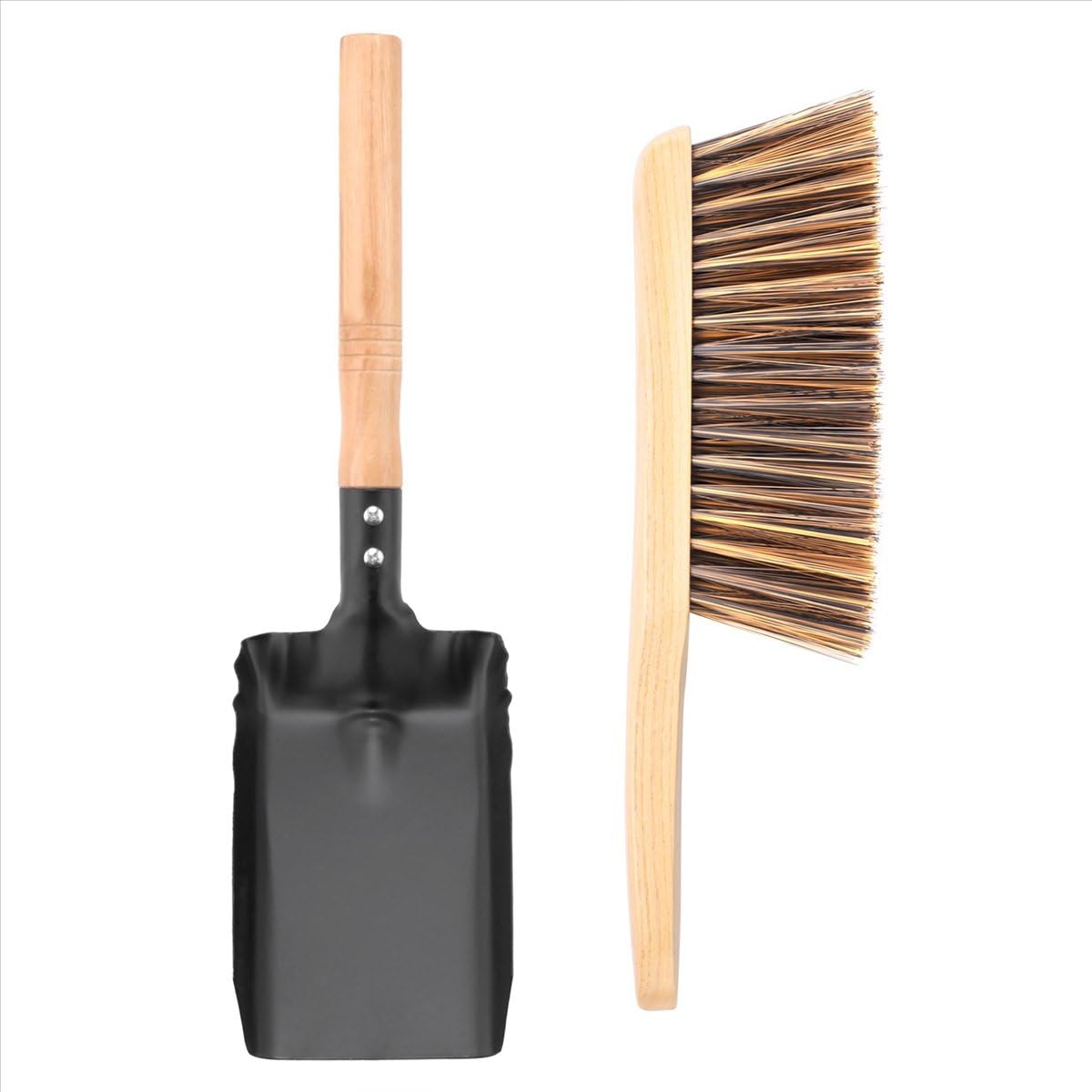 Sankaka Coal Shovel and Hearth Brush Set, Fireplace Brush, Tidy Tool Fire Pit Tools