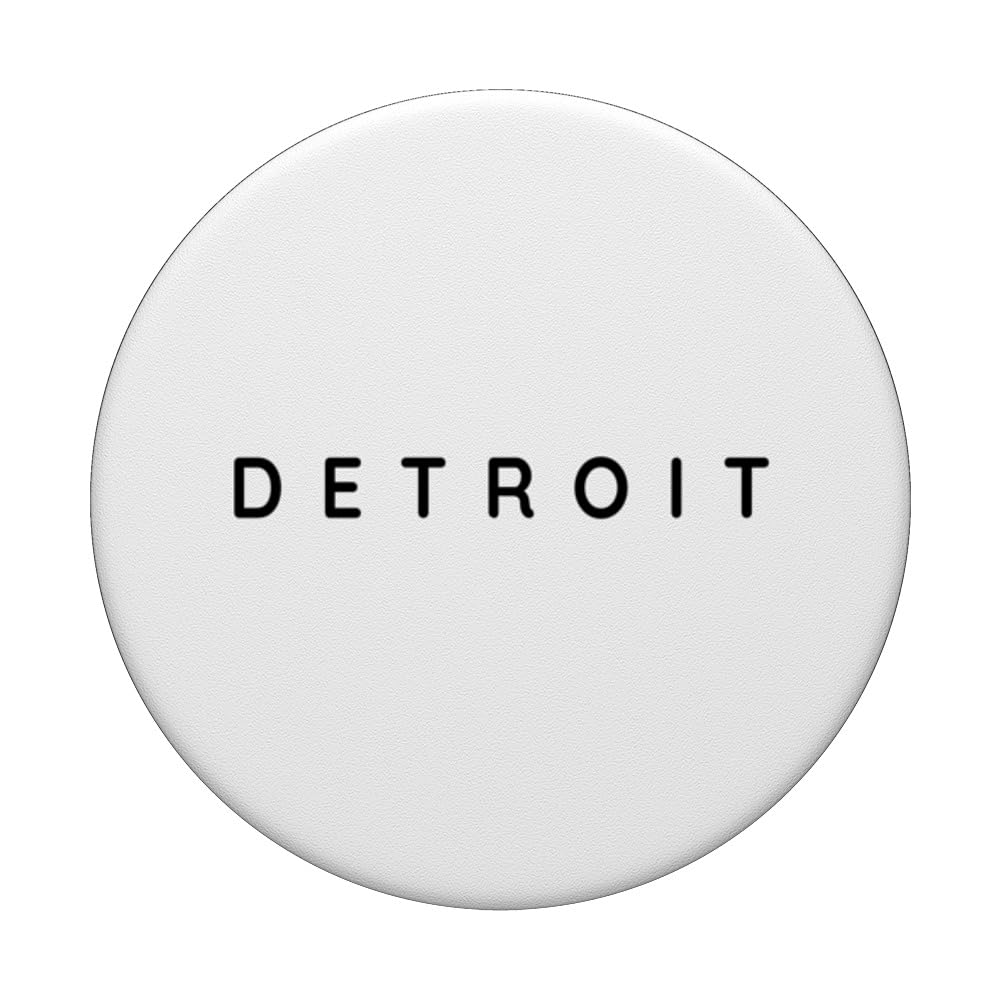Detroiter / Detroiters / Detroit Modern, Contemporary Font PopSockets Swappable PopGrip, Black - Image 3