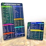 VNIMTI Airfryer Magnetic Cheat Sheet Set, Air Fryer Accessories with Cook Time, Quick Reference Guid