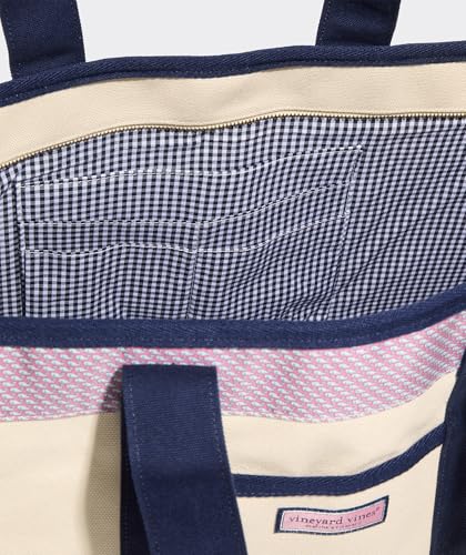 vineyard vines Heritage Tie Silk Weekender Tote, Marshmallow3