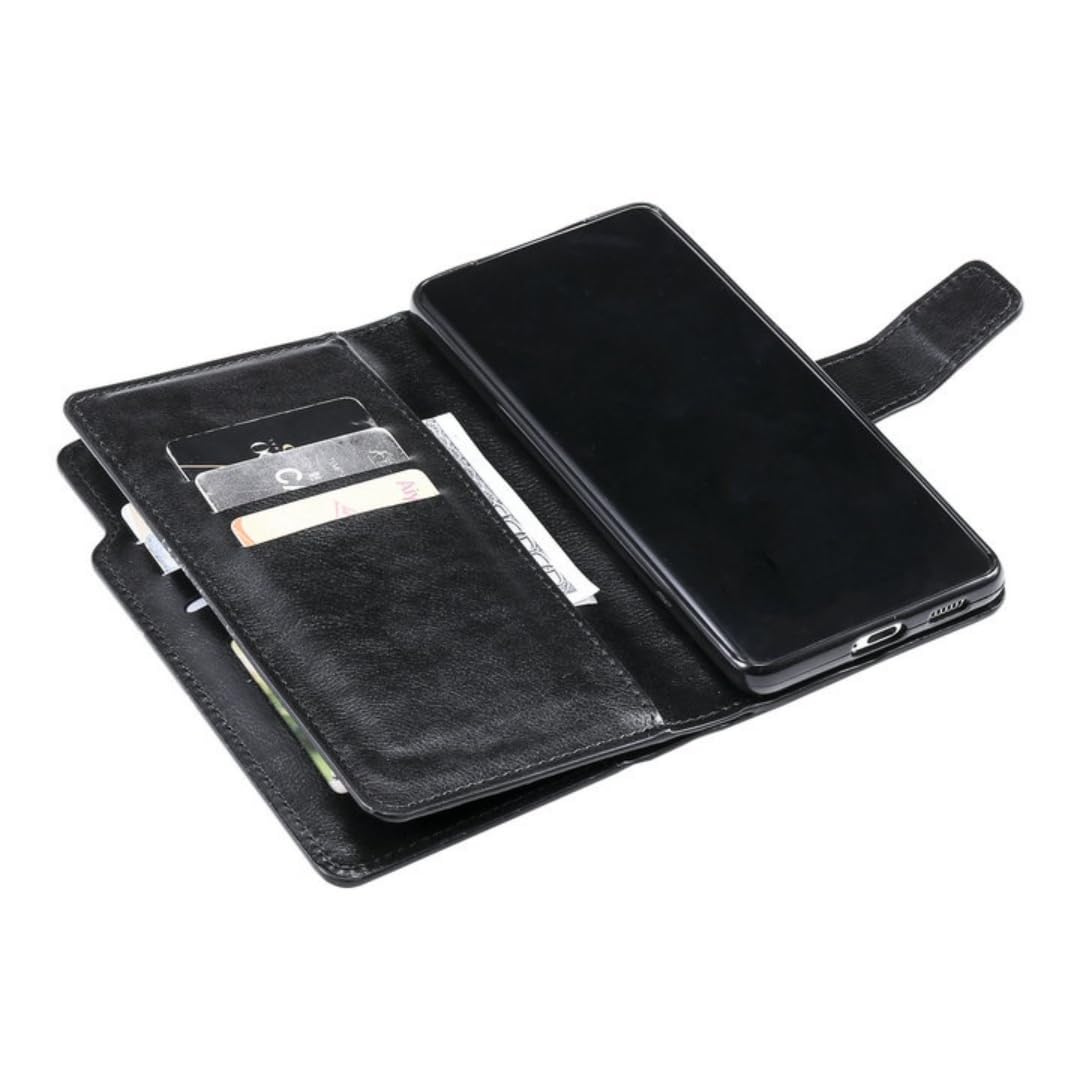 Etui z klapką do Samsung Galaxy S26 S25 S23 S22 S21 S24 Ultra 5g, portfel, książka, do S23 Fe S20 S 26 24 Plus, do Note 20, skórzane etui na karty (do Galaxy S26 Pro/czarne)