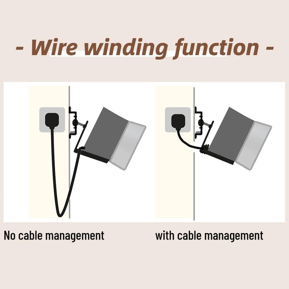 shinar Metal Wall Mount Compatible with Sonos Era 300 Swivels up to 360° / Tilts -70° / +70° Rotation Without Adjusting Screws Max. 12 kg (2-Pack, Black) - Image 5