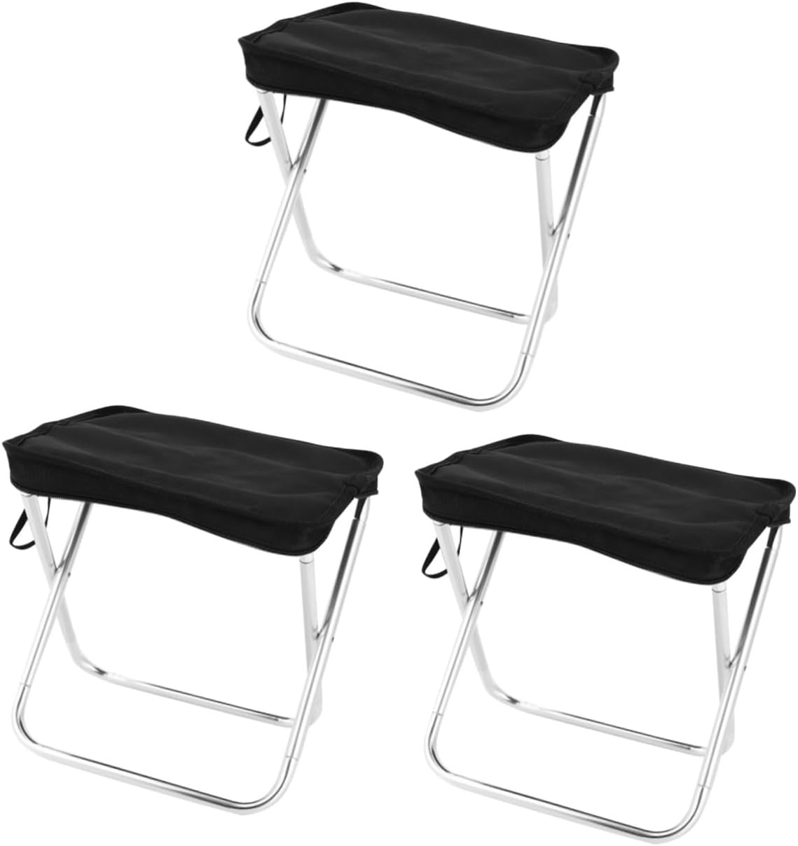 balacoo 3pcs Folding Camping Stool Portable Chair Lightweight Camp Stool for Outdoor Activities
