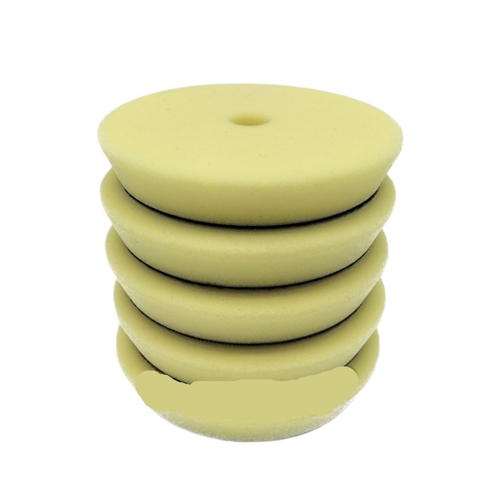3/5/6 Zoll Auto Polierpad Kit Set Rad for Autopolierer(Yellow x 5pcs,5 Inch(125mm))