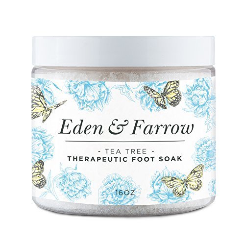 Tea Tree Foot Soak with Epsom Salts 16oz Helps Treatment of Toenail Fungus and Athletes Foot