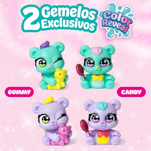 Miniatura 4 de Cherry Pets Smoothie Fun Park Bear Twins. Casita Con Parque De Atracciones En Forma De Smoothie: Incluye 1 Smoothie, 2 Figuras Exclusivas Color Reveal Y 3 Accesorios