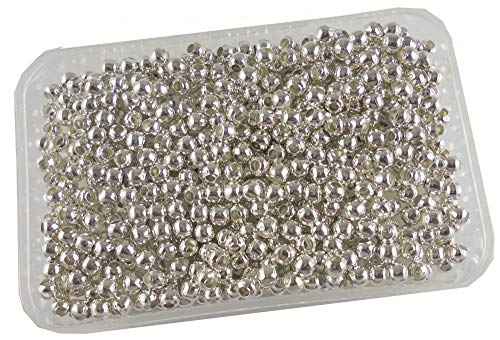 Image of eshoppee 100 gm Silver Color 5 mm Round Metal Ball Jewellery Making Material Fitting Kit Art and Craft kit