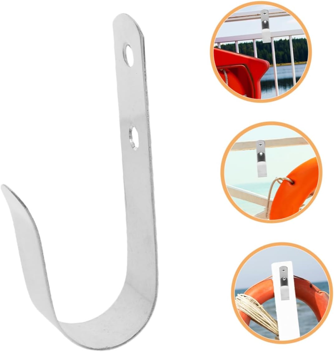 MAGICLULU 2pcs Life Holder Hooks for Boat Railings and Swimming Pool Fence Easy Installation Storage for Garage and Outdoor Use