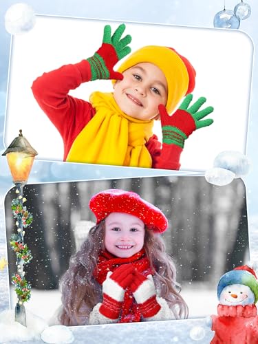 Image of EBOOT 3 Pairs Winter Kids Gloves Warm | Toddler Gloves for Boys Girls Outdoor, Full Finger Fluffy Soft Mittens for 1-11 Years Children, Multiple Colors