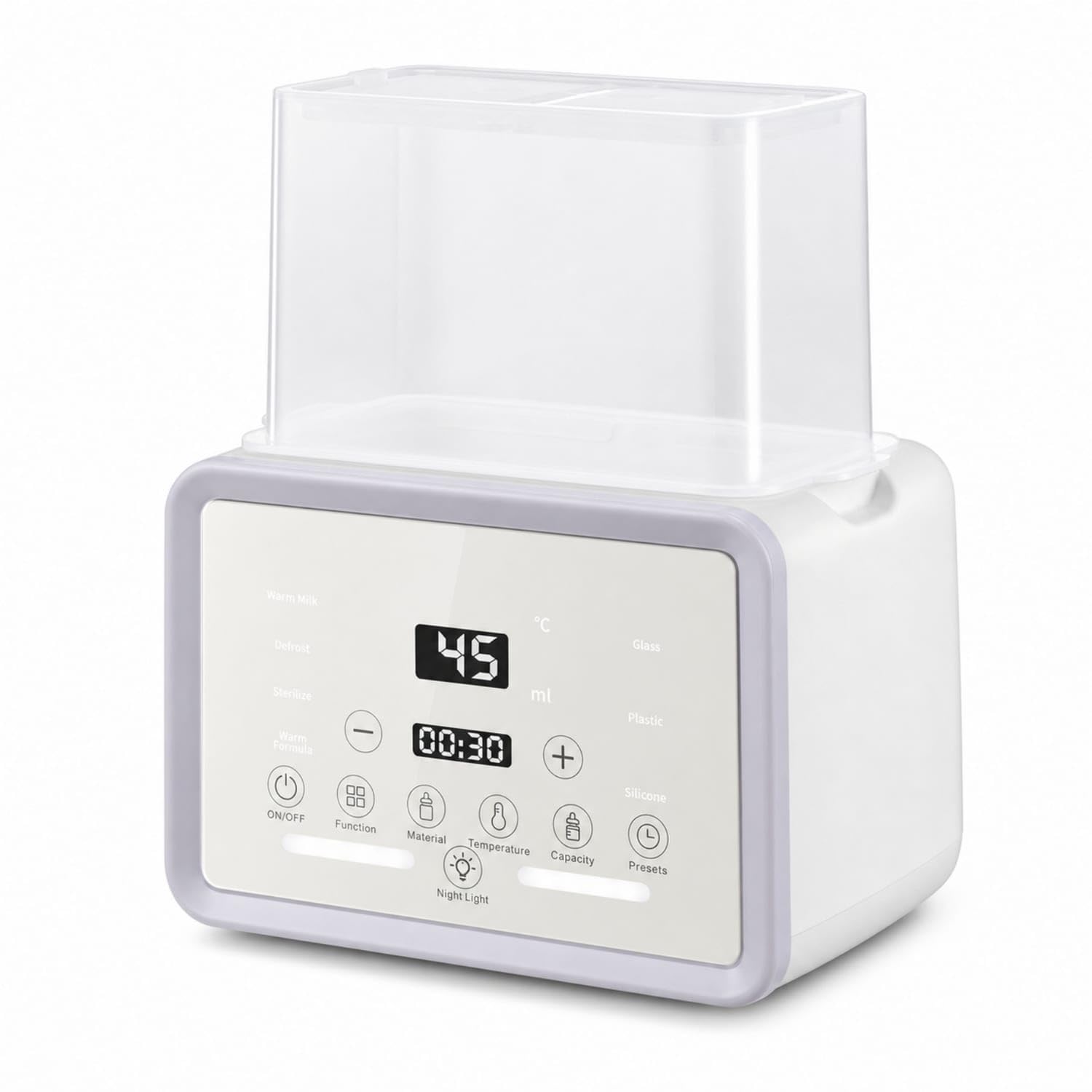 AllAll-in-1 Baby Bottle Warmer with Sterilizer Multi-Function Bottle Sterilizer and Warmer Accurate Temperature Control Appliance Keep Warm for Parents, Newborns, Kitchen, Nursery, Off-White, Au 220V-image-15