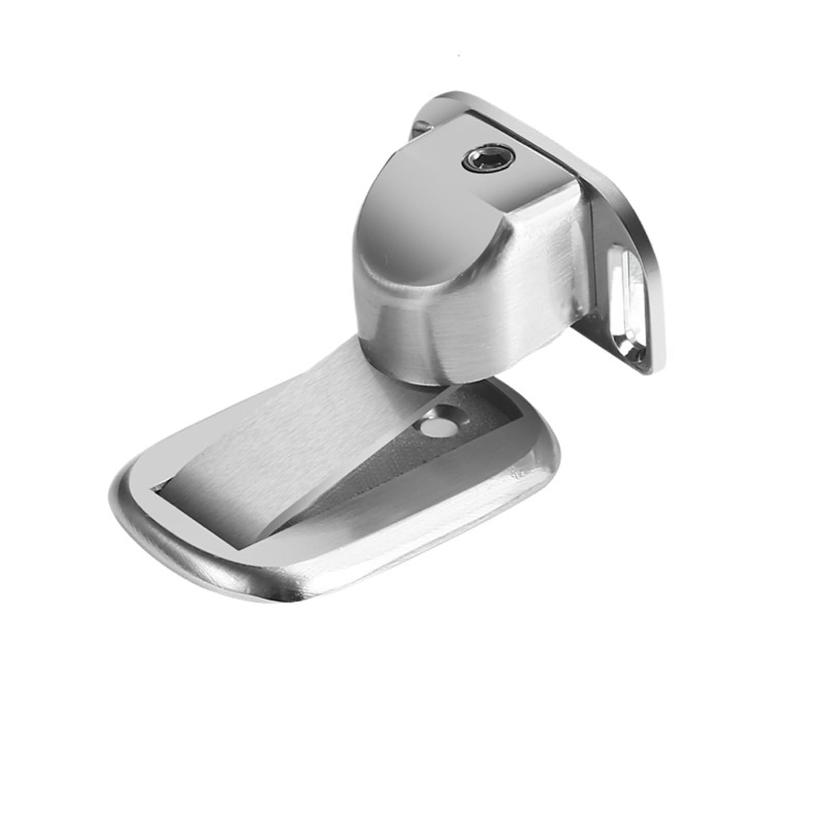Luercher Silver Door Stop Magnetic Door Stop Self Adhesive/Drilling Floor Mounted Door Stopper No Drill Brushed Magnetic Doors Catch Holder(Silver)