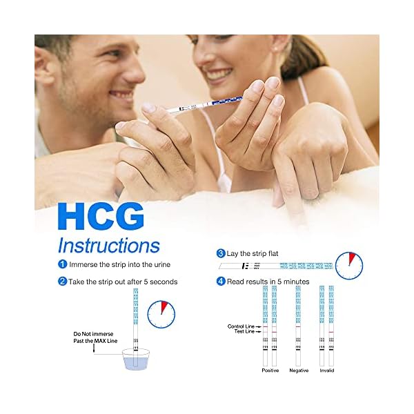MOMMED Ovulationstest Kit HCG15-LH40, 15 Schwangerschaftstests und 40 Ovulationstests mit 55 Urinbechern Zuverlässiger… – Bild 4
